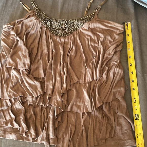 Rue 21 brown waterfall tank top size large - Picture 3 of 6